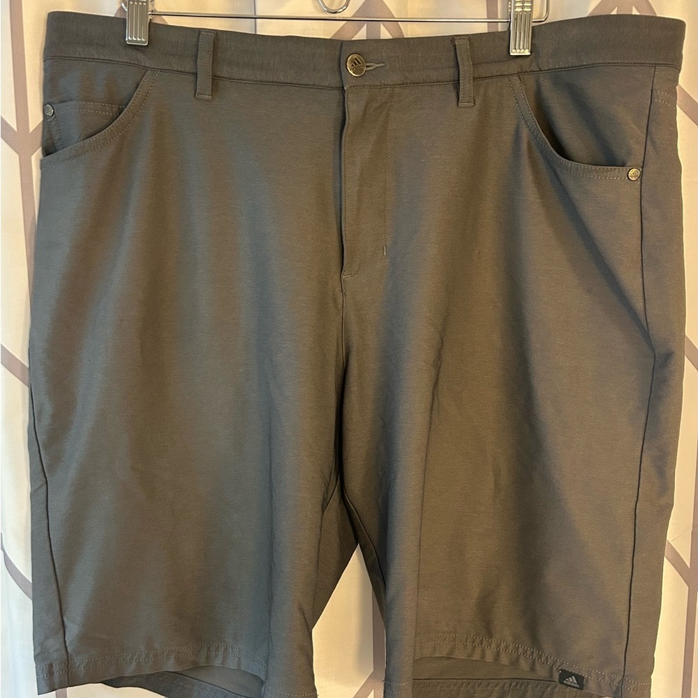 adidas Men's Charcoal Flat Front Shorts